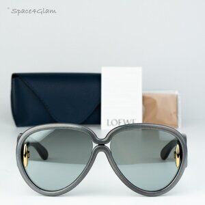 Loewe Men Sunglasses Grey Blue Mirror Pilot LW40132I 05X NEW AUTHENTIC